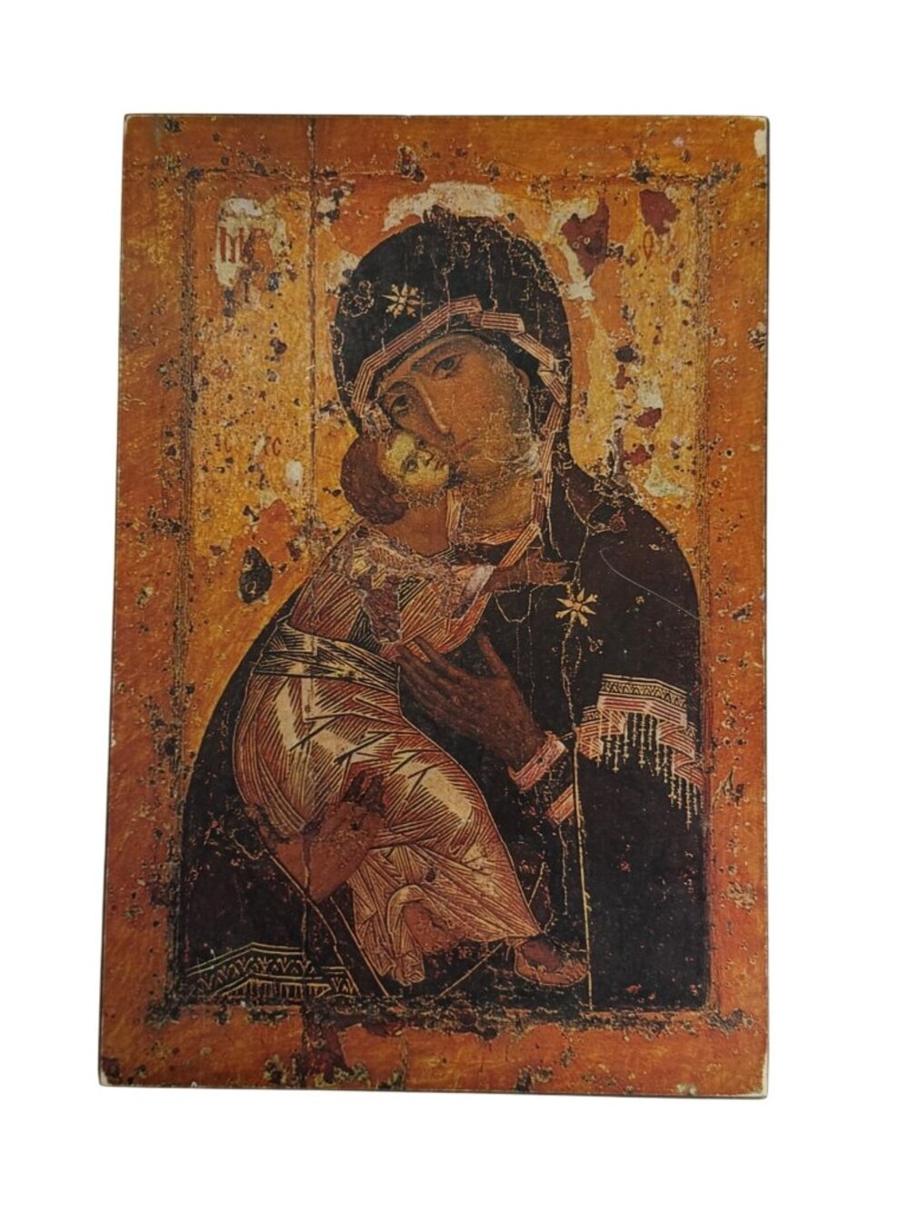 Virgin of Vladimir Madonna Child Print On Wood By Niederrheinische Handwerkskuns